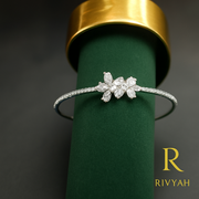 Diamond Blossom Cuff Bracelet